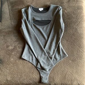 CUTE gray body suit. Never worn!